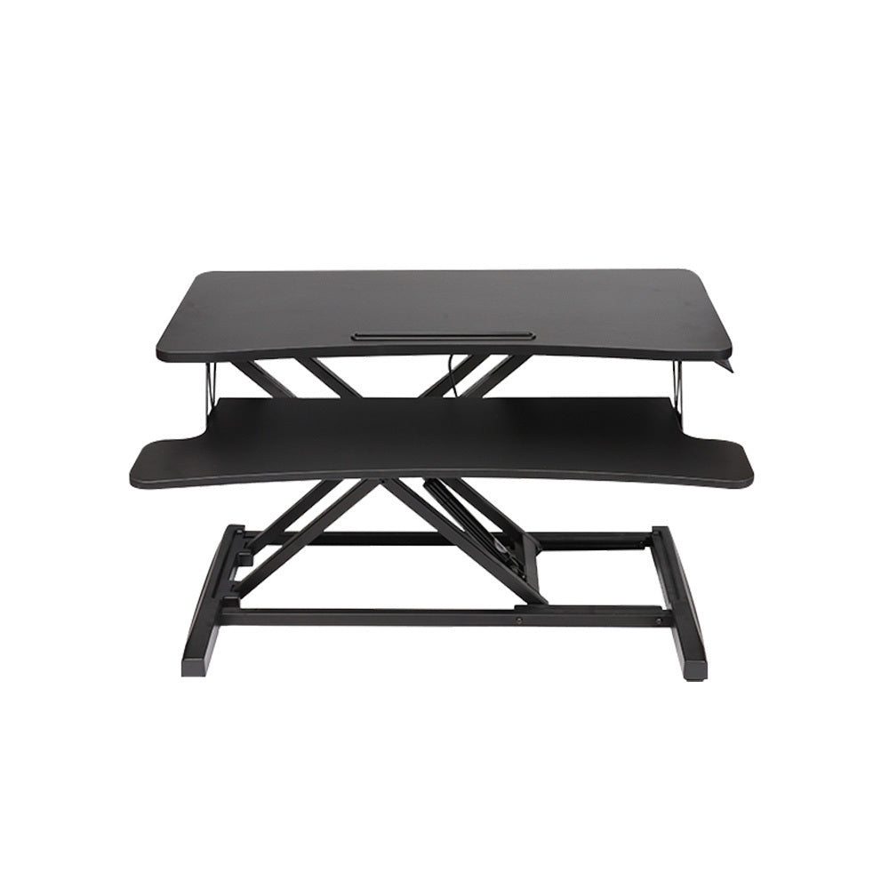 Height Adjustable Monitor Stand Riser With Keyboard Tray Ergonomic